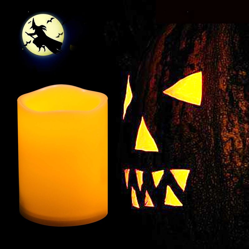 QIDEA Waterproof Outdoor Flameless LED Candles - with Remote and Timer Realistic Flickering Battery Operated Electric Plastic Resin Pillar Candles for Christmas Decoration 2-Pack 3â€x5â€ - Image 5